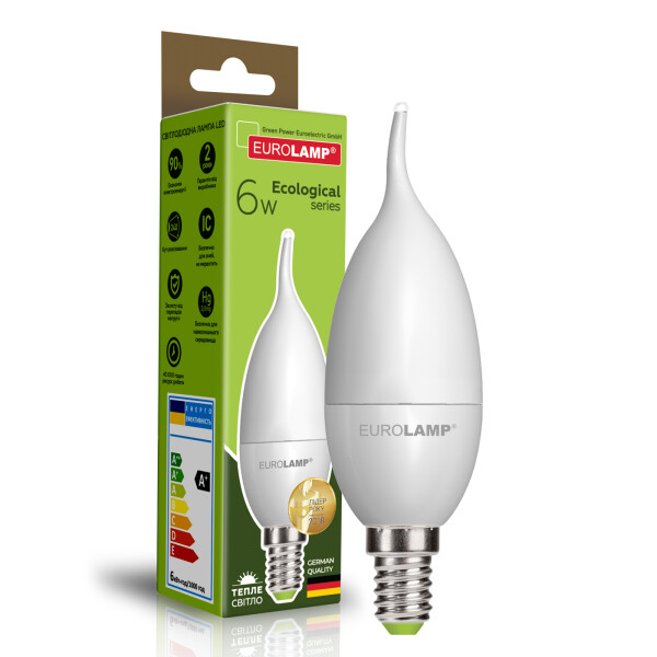 

Лампа светодиодная Eurolamp "D" Candle on Wind 6W E14 3000K (LED-CW-06143(P)