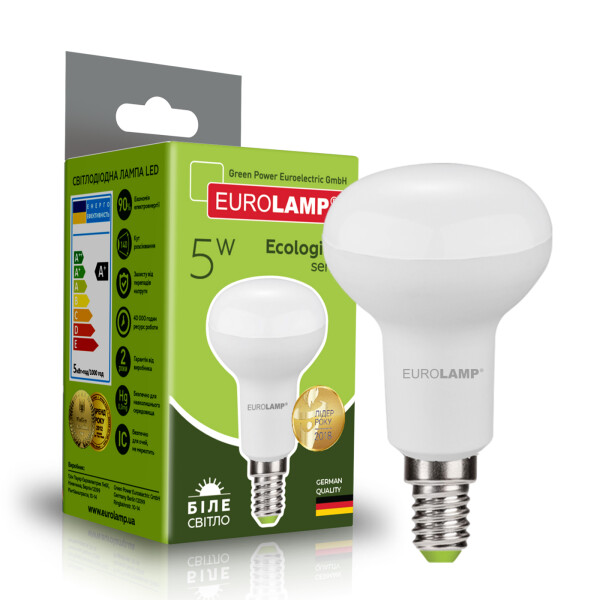 

Лампа светодиодная Eurolamp "D" R39 5W E14 4000K (LED-R39-05144(P)