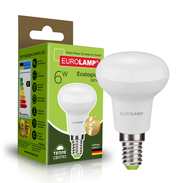 

Лампа светодиодная Eurolamp "D" R50 6W E14 3000K (LED-R50-06142(P)