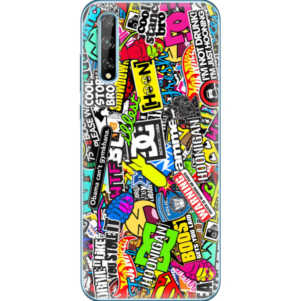 

Силиконовый чехол BoxFace Huawei P Smart S Multicolored Inscriptions (40353-up880)