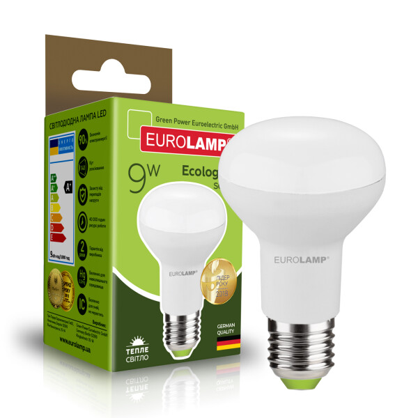 

Лампа светодиодная Eurolamp "D" R63 9W E27 3000K (LED-R63-09272(P)