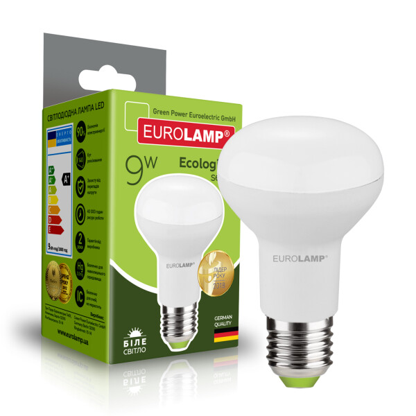 

Лампа светодиодная Eurolamp "D" R63 9W E27 4000K (LED-R63-09274(P)