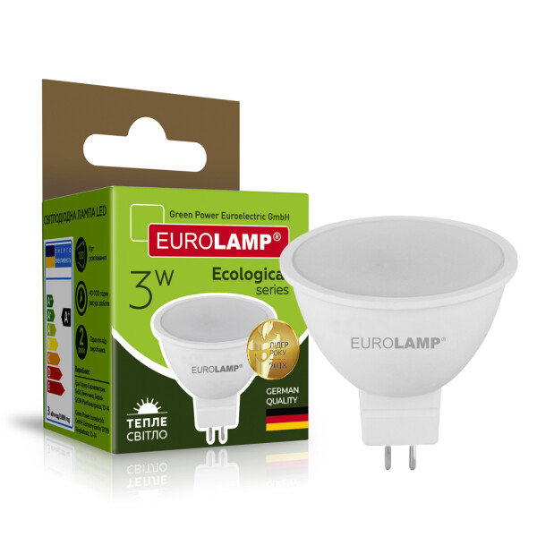

Лампа светодиодная Eurolamp "D" SMD MR16 3W GU5.3 3000K (LED-SMD-03533(P)