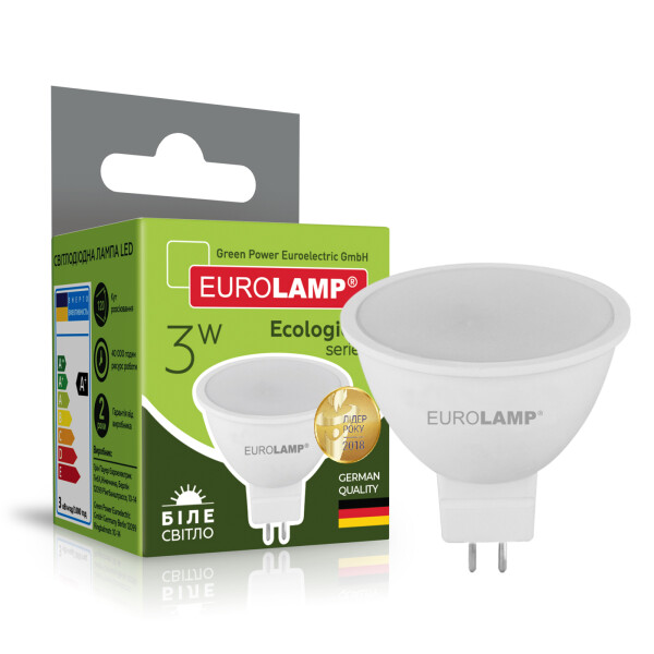 

Лампа светодиодная Eurolamp "D" SMD MR16 3W GU5.3 4000K (LED-SMD-03534(P)