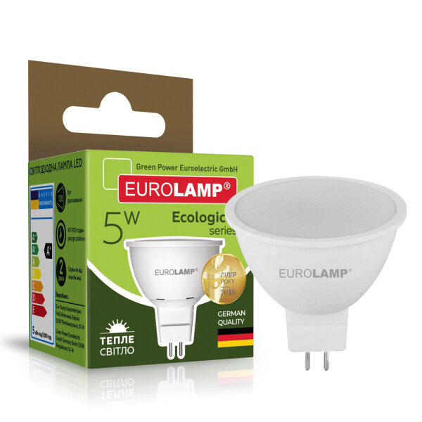 

Лампа светодиодная Eurolamp "D" SMD MR16 5W GU5.3 3000K (LED-SMD-05533(P)