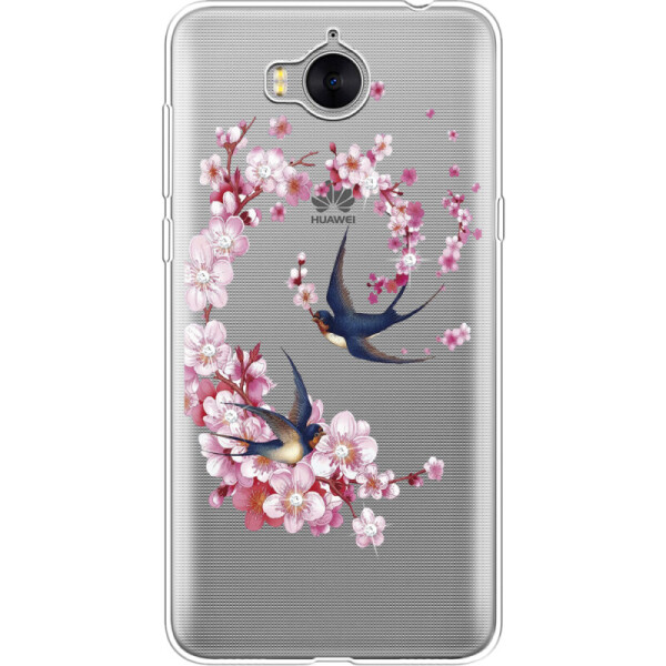 

Силиконовый чехол BoxFace Huawei Y5 2017 Swallows and Bloom (30871-rs4)