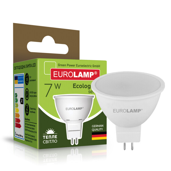 

Лампа светодиодная Eurolamp "D" SMD MR16 7W GU5.3 3000K (LED-SMD-07533(P)