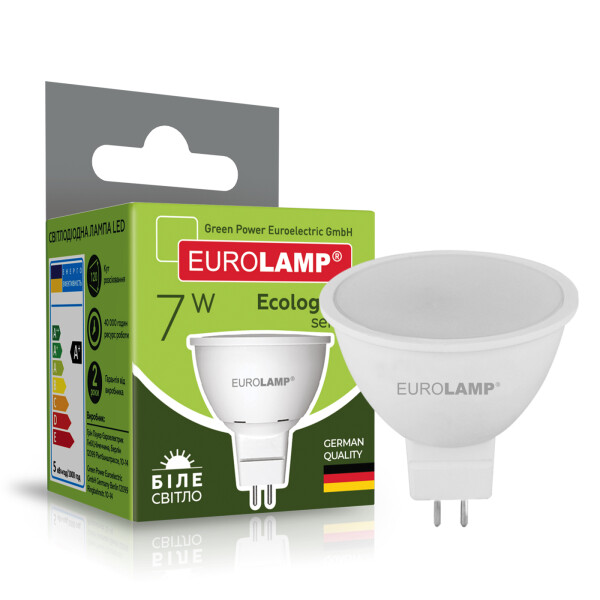 

Лампа светодиодная Eurolamp "D" SMD MR16 7W GU5.3 4000K (LED-SMD-07534(P)