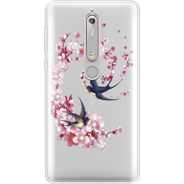 

Силиконовый чехол BoxFace Nokia 6 (2018) Swallows and Bloom (33499-rs4)