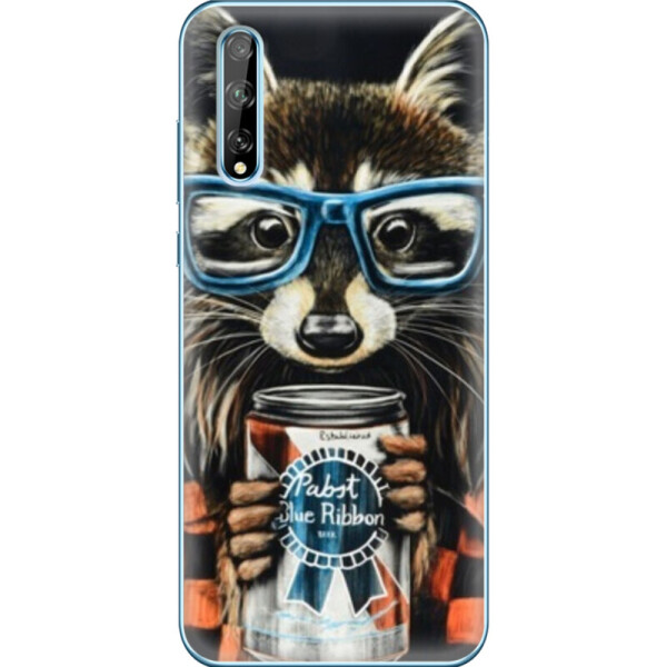 

Силиконовый чехол BoxFace Huawei P Smart S Енот с банкой (40353-up1333)
