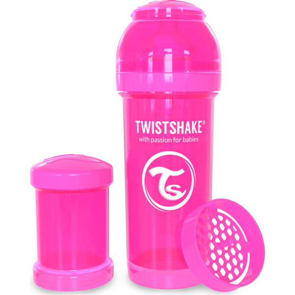 Акція на Антиколиковая бутылочка Twistshake 260мл розовая 78007 від Allo UA