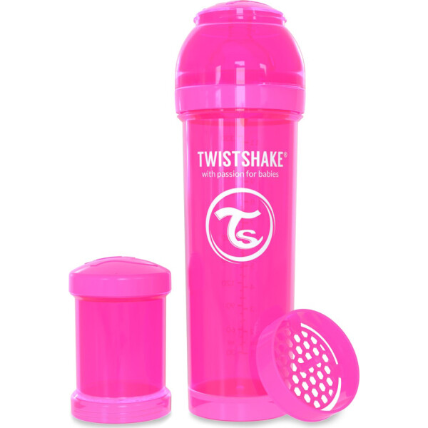 Акция на Антиколиковая бутылочка Twistshake 330 мл розовая 78013 от Allo UA