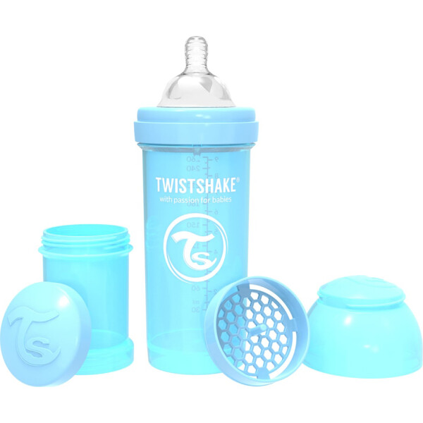 

Антиколиковая бутылочка Twistshake 260мл светло-голубая 78256