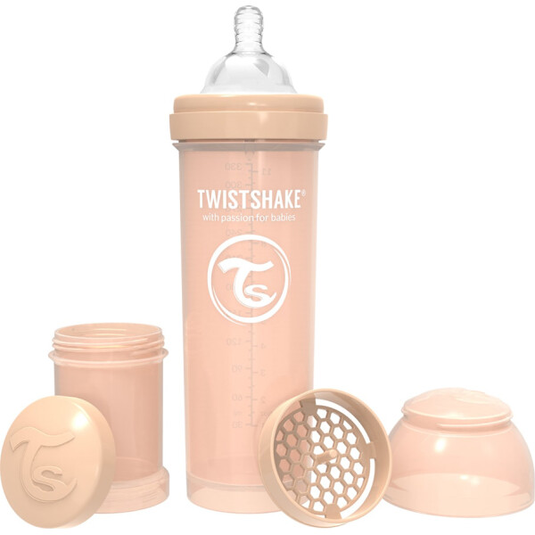 

Антиколиковая бутылочка Twistshake 330мл бежевая 78265