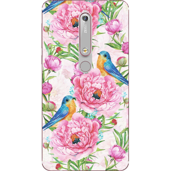 

Силиконовый чехол BoxFace Nokia 6 (2018) Birds and flowers (33499-up2376)