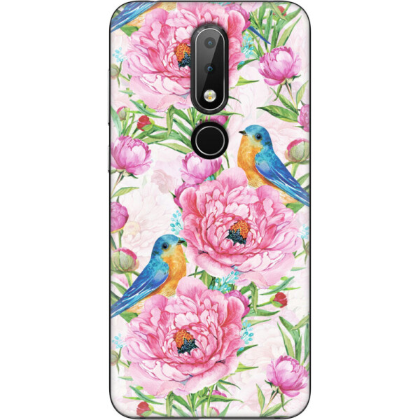 

Силиконовый чехол BoxFace Nokia 6.1 Plus Birds and flowers (36788-up2376)
