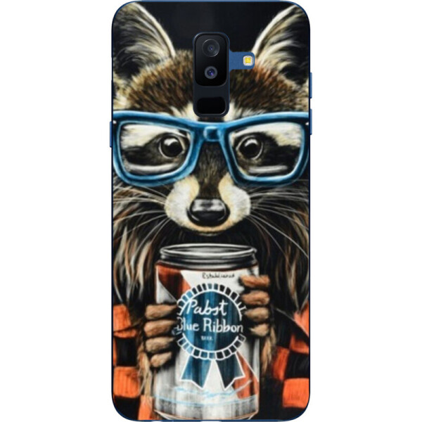 

Силиконовый чехол BoxFace Samsung A605 Galaxy A6 Plus 2018 Енот с банкой (33377-up1333)