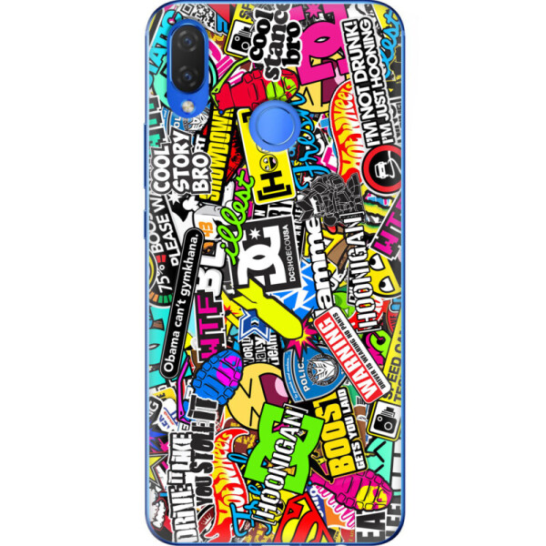 

Силиконовый чехол BoxFace Huawei P Smart Plus Multicolored Inscriptions (34912-up880)