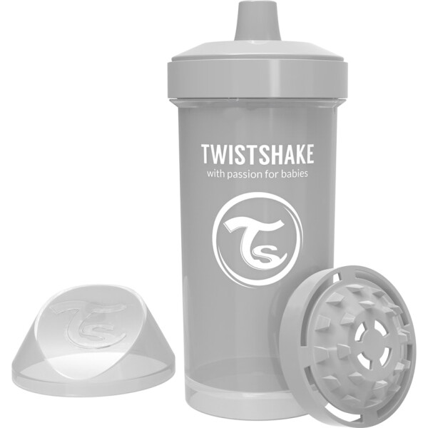 

Детская чашка Twistshake 360мл 12+мес серая 78284