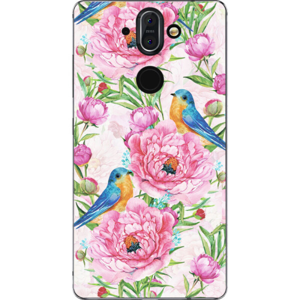 

Силиконовый чехол BoxFace Nokia 8 Sirocco Birds and flowers (33852-up2376)