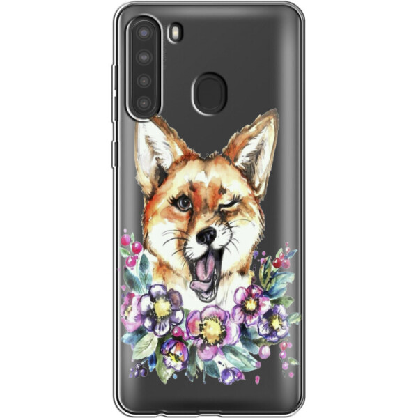 

Силиконовый чехол BoxFace Samsung A215 Galaxy A21 Winking Fox (39760-cc13)