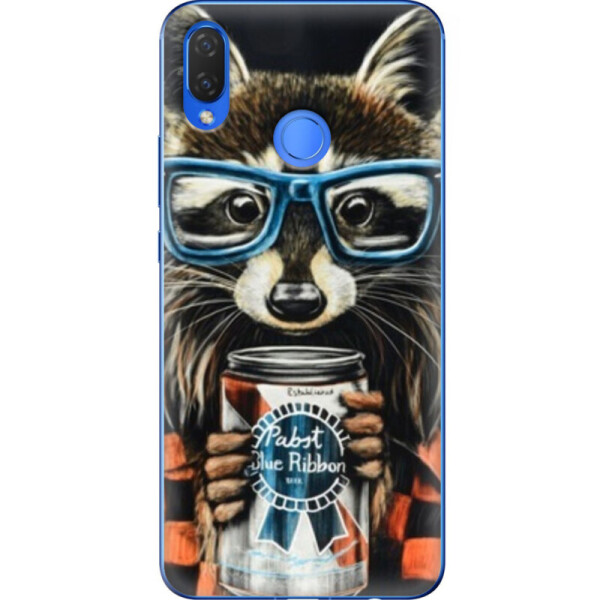 

Силиконовый чехол BoxFace Huawei P Smart Plus Енот с банкой (34912-up1333)