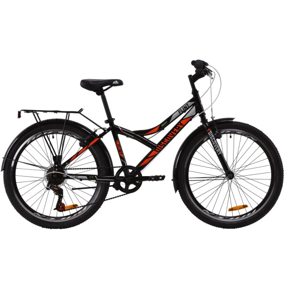 

24" Discovery FLINT 14" черно-оранжевый с серым с багажником 2020