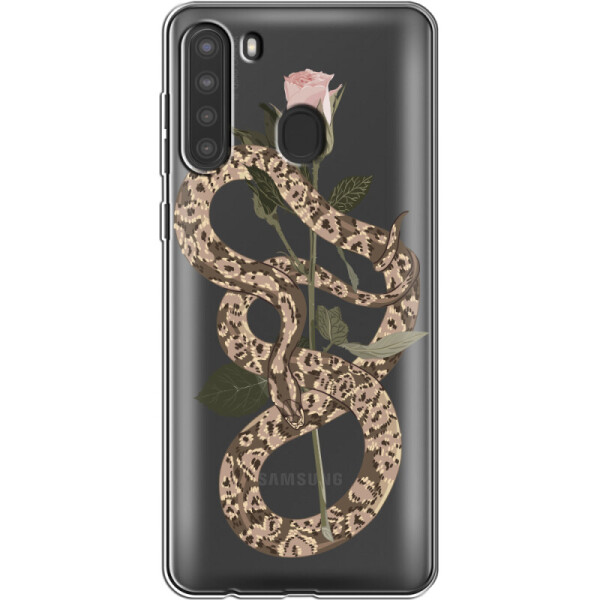 

Силиконовый чехол BoxFace Samsung A215 Galaxy A21 Glamor Snake (39760-cc67)
