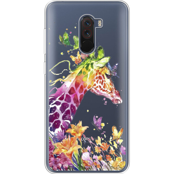 

Силиконовый чехол BoxFace Xiaomi Poco F1 Colorful Giraffe (35251-cc14)