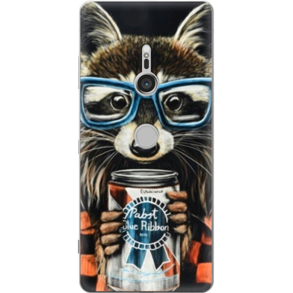 

Силиконовый чехол BoxFace Sony Xperia XZ3 H9436 Енот с банкой (35587-up1333)