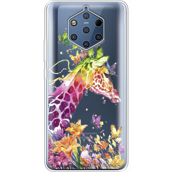 

Силиконовый чехол BoxFace Nokia 9 Colorful Giraffe (34179-cc14)