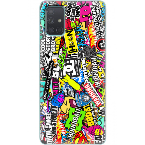

Силиконовый чехол BoxFace Samsung A715 Galaxy A71 Multicolored Inscriptions (38850-up880)