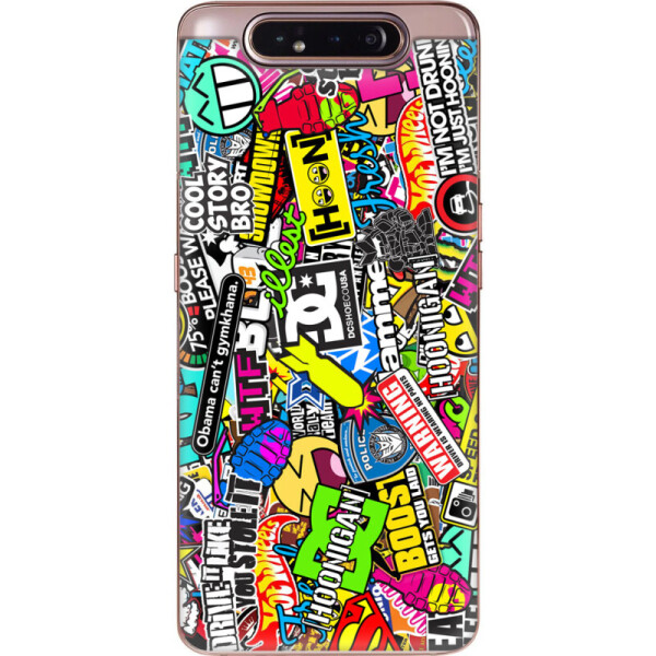 

Силиконовый чехол BoxFace Samsung A805 Galaxy A80 Multicolored Inscriptions (37361-up880)