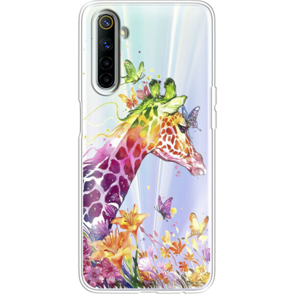 

Силиконовый чехол BoxFace Realme 6 Colorful Giraffe (40469-cc14)