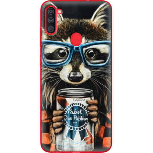 

Силиконовый чехол BoxFace Samsung A115 Galaxy A11 Енот с банкой (39628-up1333)