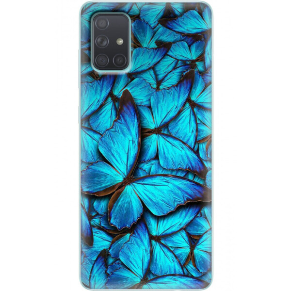 

Силиконовый чехол BoxFace Samsung A715 Galaxy A71 лазурные бабочки (38850-up1550)