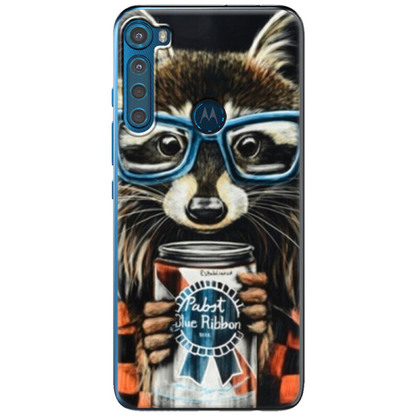 

Силиконовый чехол BoxFace Motorola One Fusion Plus Енот с банкой (40947-up1333)