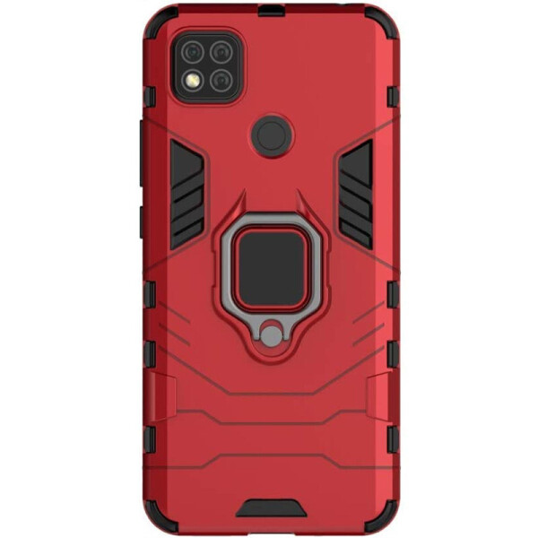 

Ударопрочный чехол Transformer Ring for Magnet для Xiaomi Redmi 9C (Красный / Dante Red) (938010)