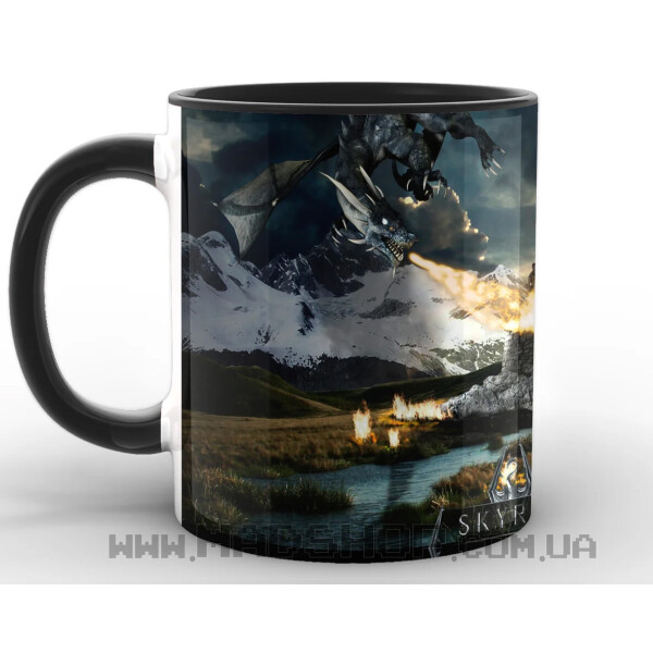 

Кружка Skyrim Dragon Черный