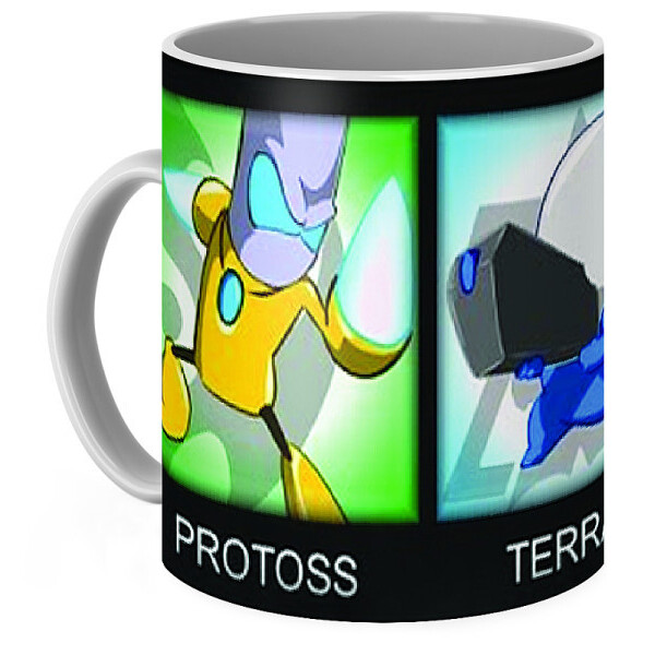 

Кружка Старкрафт Protos, Terran, Zero белая