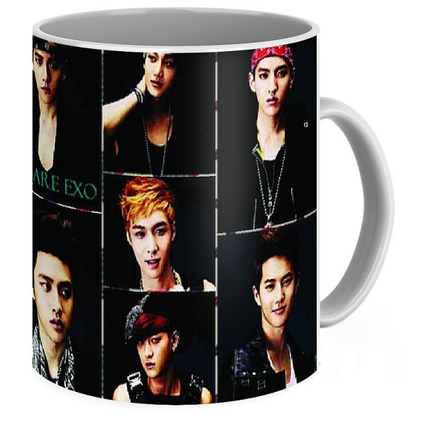 

Кружка ЭКЗО EXO черный фон белая