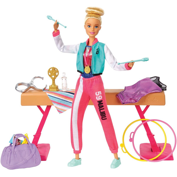 

Игровой набор Кукла Барби гимнастка Barbie Gymnastics Playset With Doll, Balance Beam GJM72