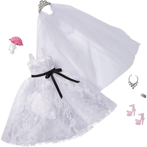 

Одежда для кукол Барби Наряд невесты Barbie Bridal Outfit Doll with Wedding Dress Fashion Pack GHX73