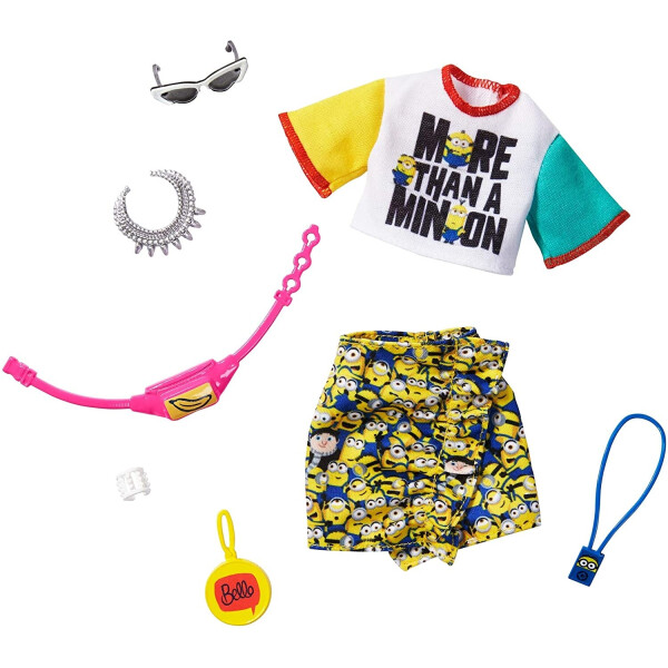 

Одежда для кукол Барби Barbie Storytelling Fashion Pack Inspired by Minions Top, Skirt & 6 Accessories GJG39