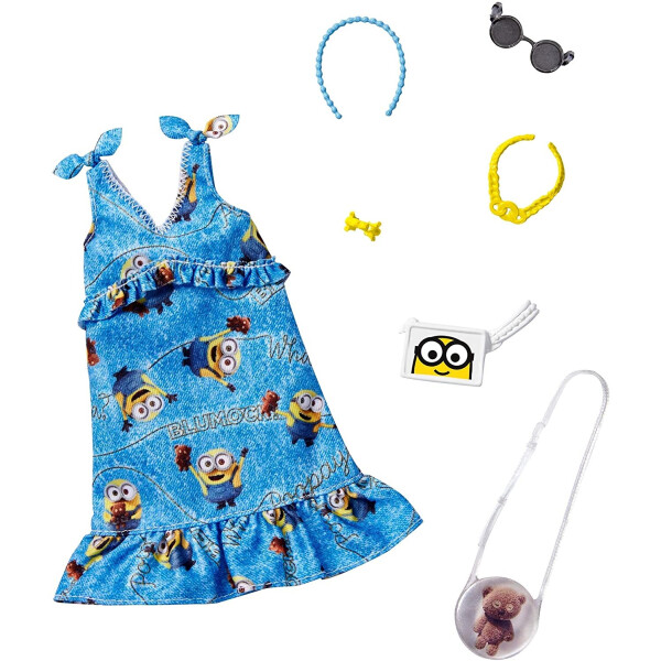 

Одежда для кукол Барби Barbie Storytelling Fashion Pack Inspired by Minions Denim Dress & 6 Accessories GJG40