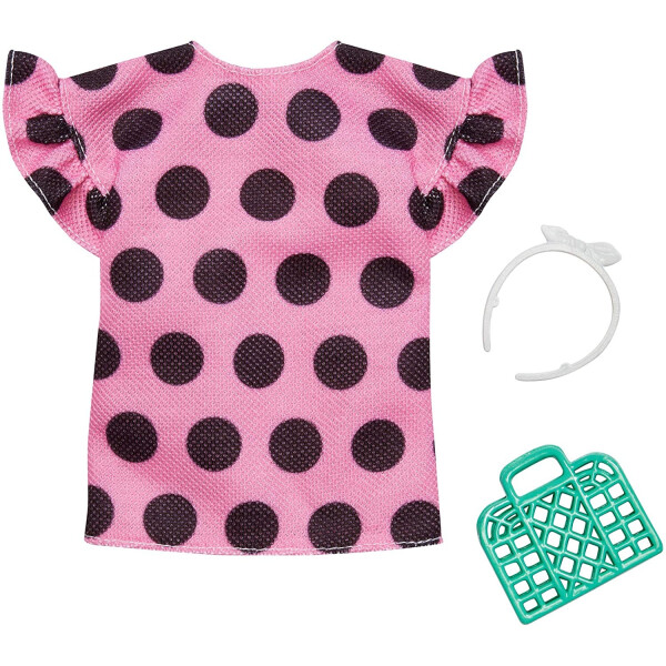 

Одежда для кукол Барби Barbie Pink Poka Dot Shirt Dress Fashion Pack FXJ13