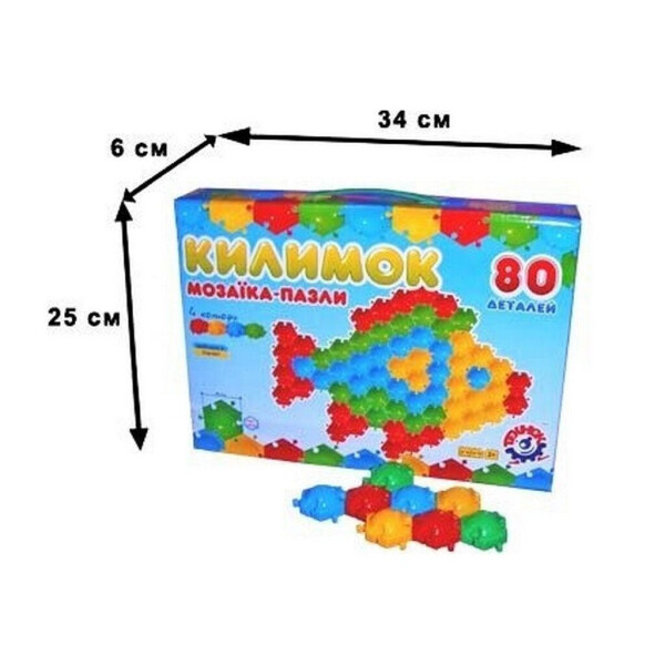 

Іграшка мозаїка-пазли "Килимок Технок" (80 деталей) (2933)