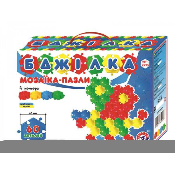 

Іграшка мозаїка-пазли "Бджілка Технок" (60 деталей)