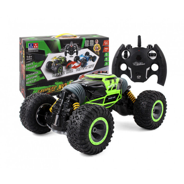 

Машинка перевертыш трансформер вездеход 4x4 Leopard King Original New на радиоуправлении Plus Зеленая