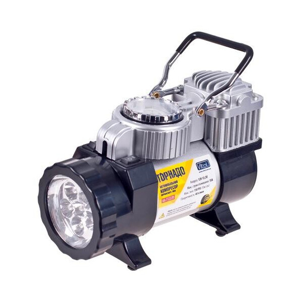 

"Торнадо" КА-Т12220 150psi/15Amp/40л/прикур.+переходник/фонарь/Автостоп (КА-Т12220)